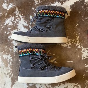 Tom’s Alpine Grey Suede Short Boots